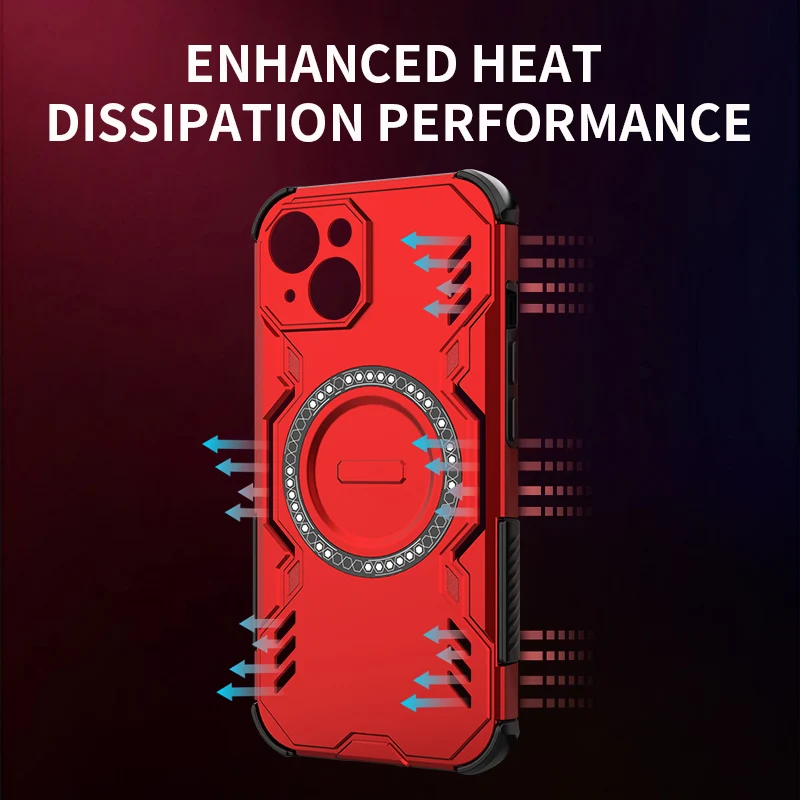 Funda para Infinix Hot 50 Pro 4G, Funda trasera para teléfono, anillo magnético, carga inalámbrica, a prueba de golpes, anticaída, Funda Couqe Armor - imagen 4