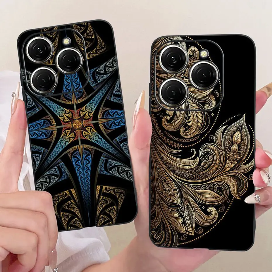 Funda de diseño moderno para Tecno Spark 20 Pro 20C 20 4G, funda suave de silicona negra para Tecno Spark20 Spark20C 20Pro - imagen 5