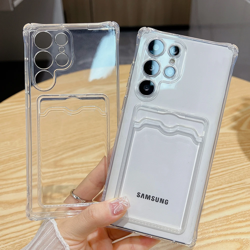 Funda de teléfono con tarjetero de silicona para Samsung A56 5G A17 A16 A15 A55 A54 A36 A35 A53 A52 A26 A25 A22 A14 A13 A07 A06 A05s