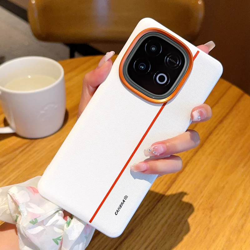 Para VIVO iQOO Z10 Turbo,Z10 Turbo Pro, NEO 10 5G, Y300 GT funda ELVEV hermosa cubierta dura de cuero PU para protección de lente de PC - imagen 4