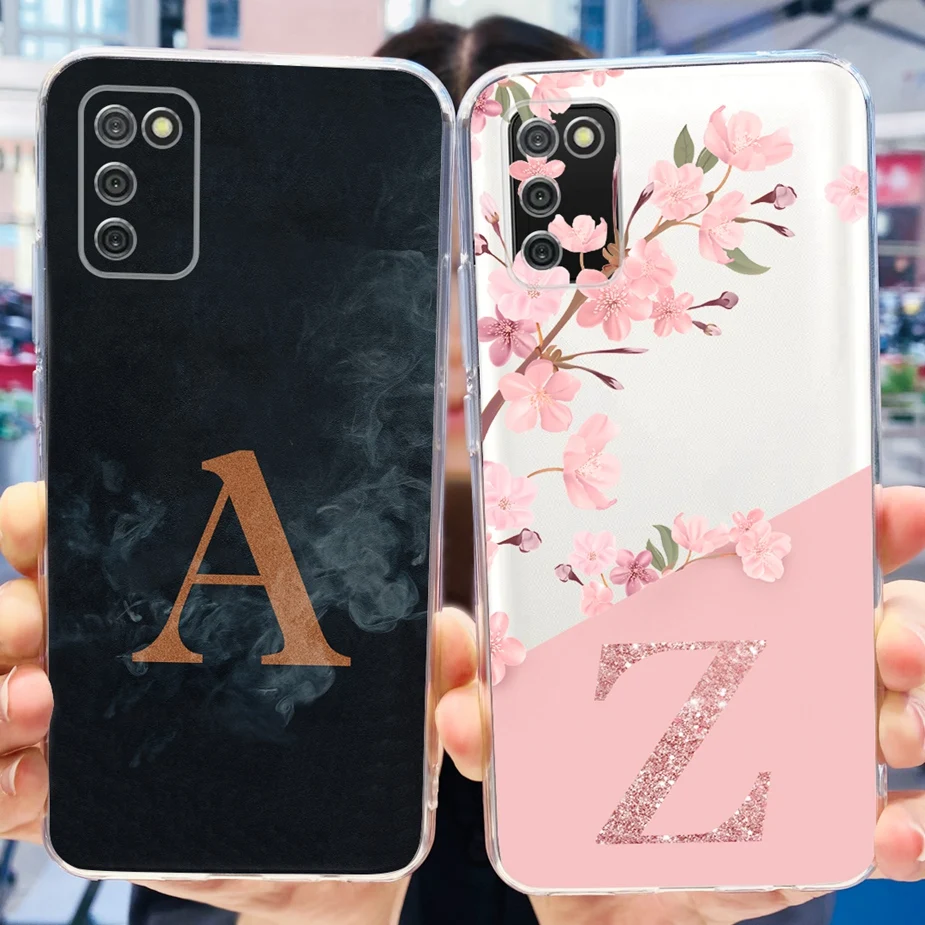 Funda de silicona transparente con letras para Samsung Galaxy A02s, carcasa suave con letras SM-A025F, para Samsung A02s M 02s Galaxy M02s