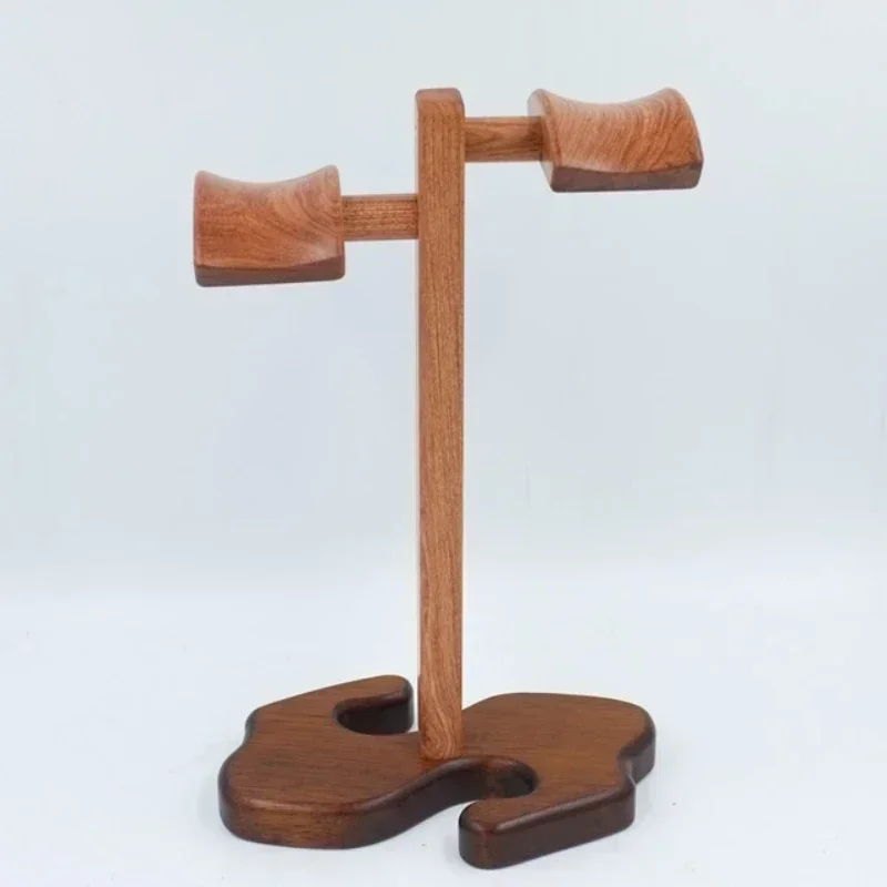 Soporte de exhibición para auriculares colgante plano, soporte para auriculares doble de nogal personalizado, soporte para auriculares montado en la cabeza, bricolaje para diseño Original - imagen 5