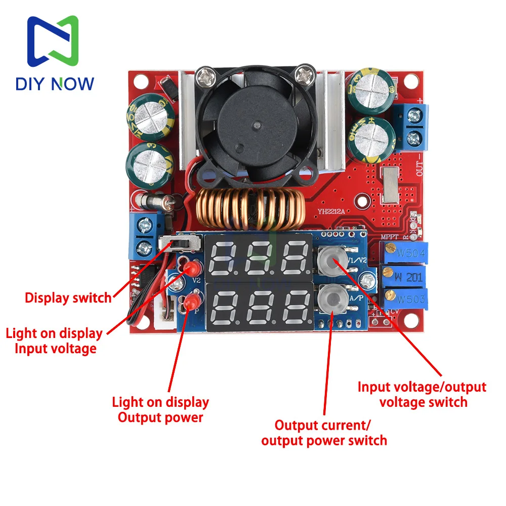 Módulo de carga de impulso de corriente constante de voltaje constante MPPT de 15A, módulo de carga Solar con pantalla Digital, fuente de alimentación ajustable - imagen 2
