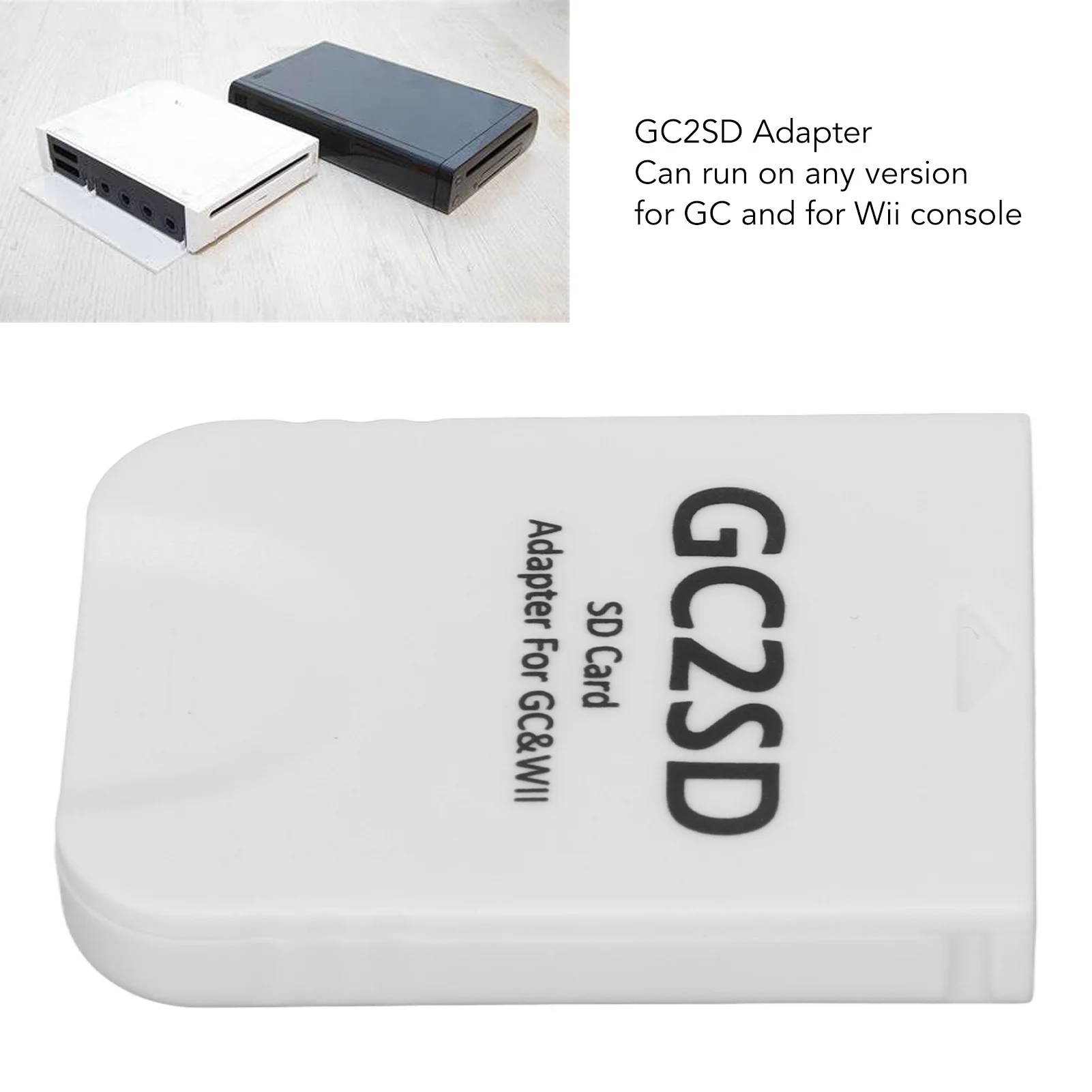 Adaptador de tarjeta GC2SD Lector de tarjetas GC2SD Plug and Play Consola de juegos profesional portátil Adaptador de tarjeta de microalmacenamiento para Wii para GC - imagen 3