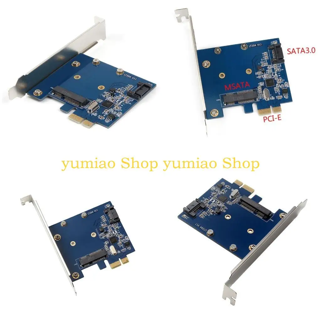 587b PCIe a MSATA SSD y SATA3.0 CARDA EXPANSIÓN COMBO PCI para expreso mini SSD Adaptador 6Gbps para escritorio PC