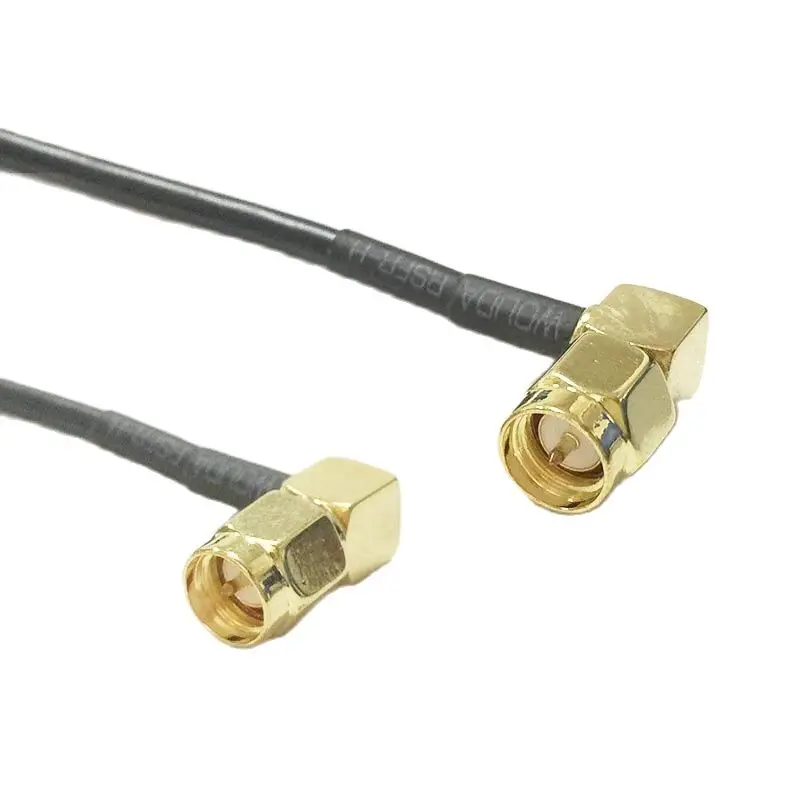 Cable de antena Wifi SMA macho de ángulo recto para enchufar RA adaptador Pigtail de 90 grados RG316 RG174 15/30/50/100cm al por mayor - imagen 3