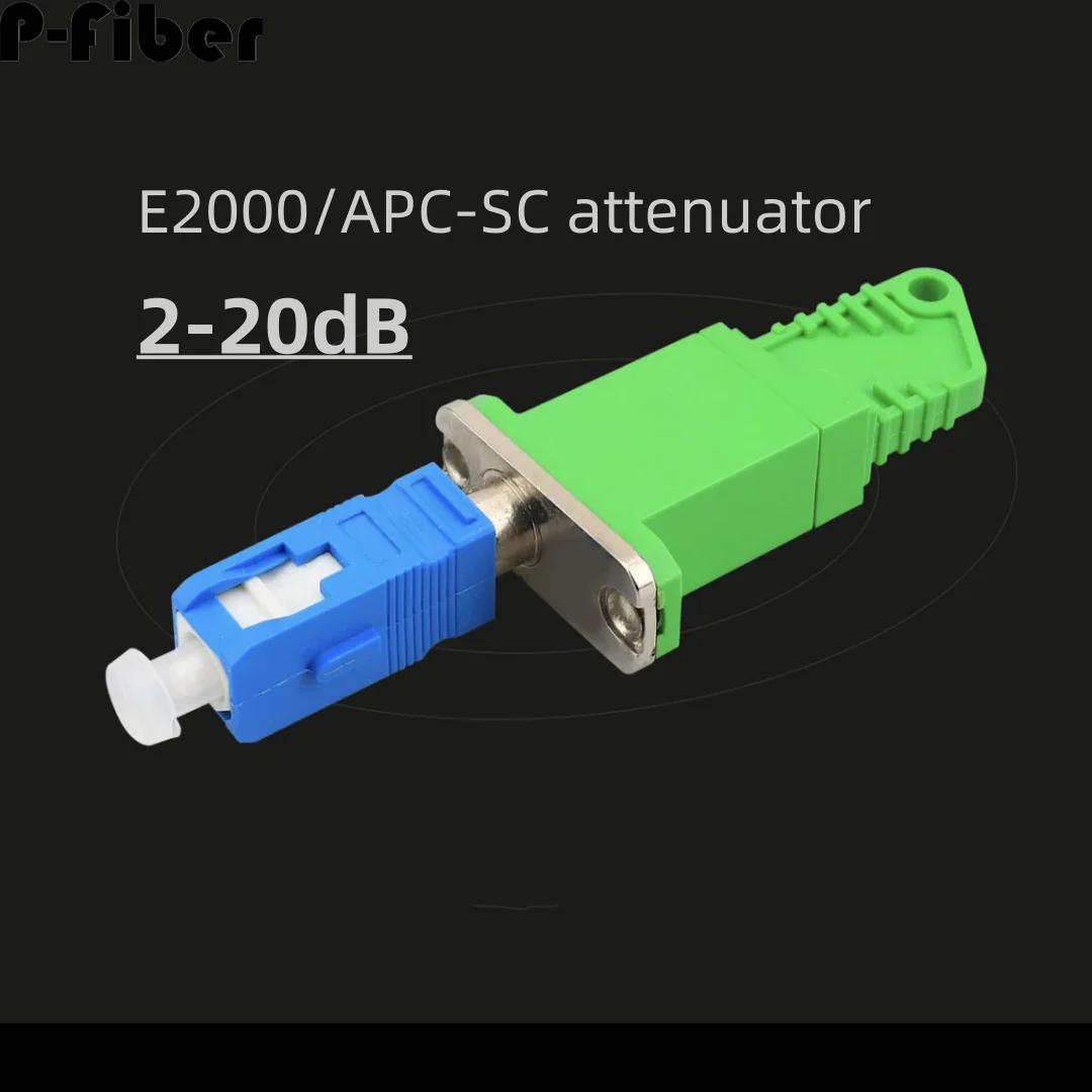 Atenuador de fibra FM E2000/APC-SC óptico hembra a macho ftth 2-20db 2db 3db 5db 10db 15db atenuador óptico verde ftth E2000 2 uds - imagen 2
