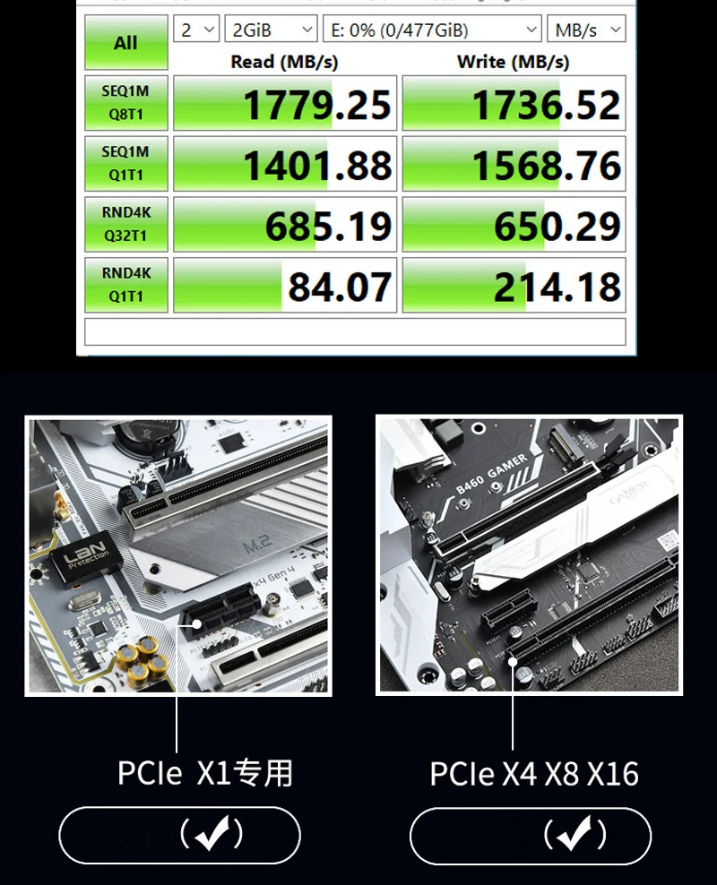M.2 NVME B & M Key a PCIe 4,0/3,0 X1 x1 X4 x8 x16 tarjeta adaptadora de interfaz placa base de PC para disco duro SSD 2230 2242 2260 2280 - imagen 3