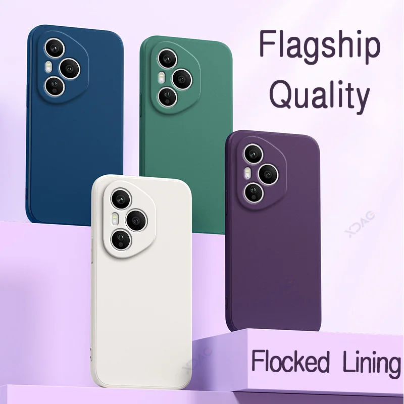Fundas de teléfono cuadradas originales de silicona líquida para Honor 400 Pro Honor400 400Pro 5G, funda protectora suave anticaídas a prueba de golpes - imagen 2