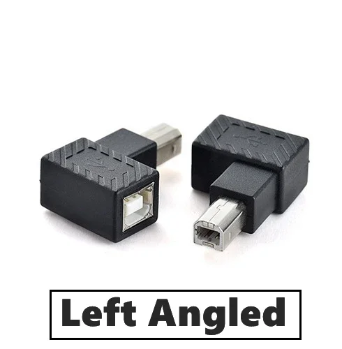 Adaptador de extensión macho a hembra para caja de disco duro de escáner de impresora, arriba abajo, izquierda, derecha, ángulo de 90 grados, USB 2,0, tipo B - imagen 3