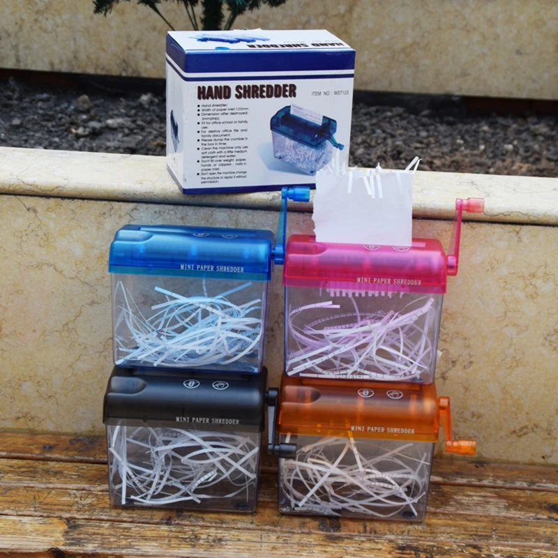Mini trituradora de papel A6 Manual multifuncional, trituradora de documentos de oficina, destructor, máquina de corte de tiras de papel de desecho - imagen 5