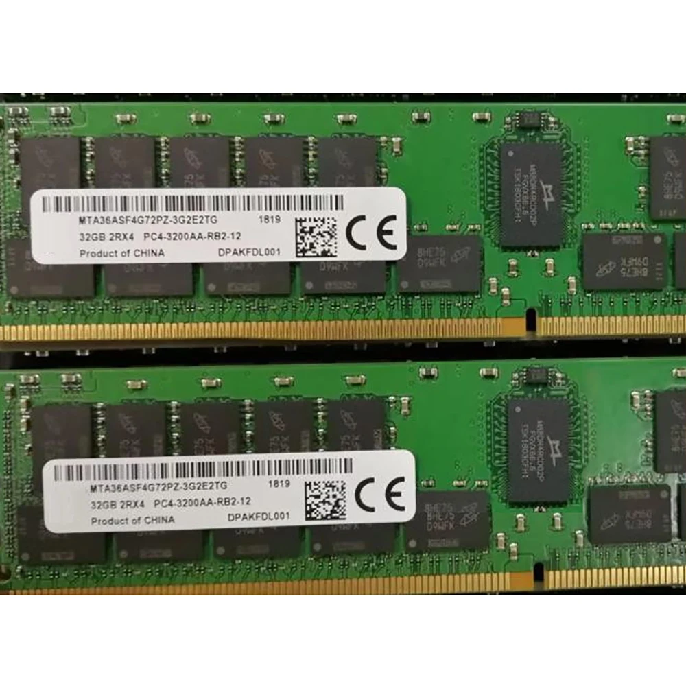 1 Uds RAM 32G REG RDIMM memoria de servidor MTA36ASF4G72PZ-3G2E2TG/VG 32GB 2RX4 DDR4 3200AA - imagen 4
