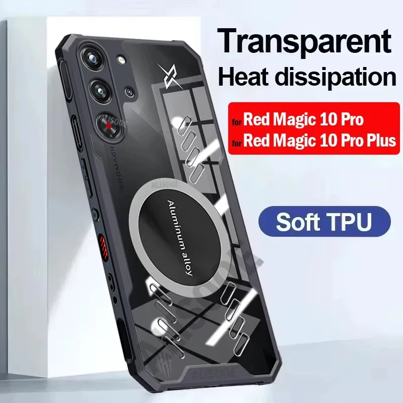 Capa transparente para Red Magic 10 Pro Plus, Funda protectora transparente contra disipación de calor para teléfono Nubia RedMagic 10 Pro + Funda - imagen 2