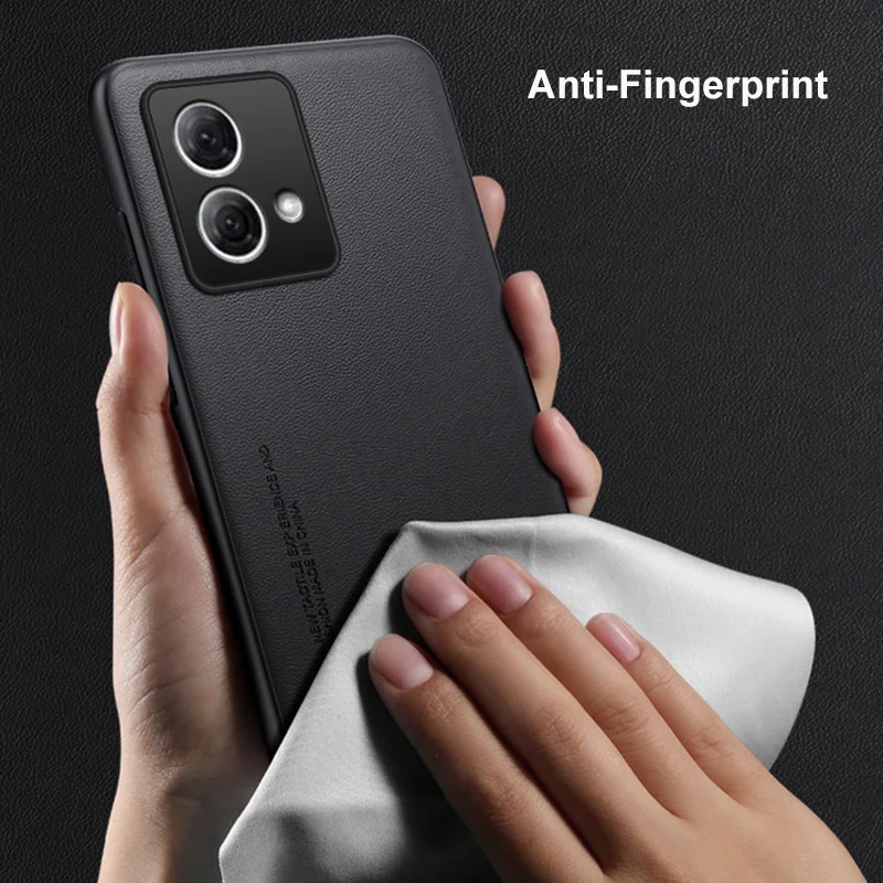 Funda de teléfono de cuero de lujo para Motorola Moto G84 5G, funda protectora de silicona mate a prueba de golpes para Motorola G84 MotoG84 - imagen 3