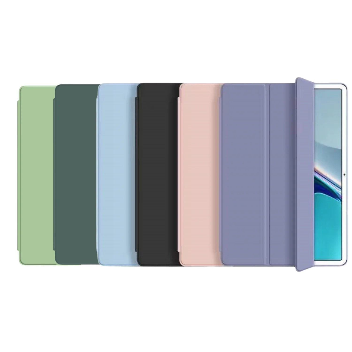 Funda inteligente para Huawei MatePad Air Pro T10S SE 11 11,5 10,8 10,4 pulgadas Funda con soporte de cuero Pu con carcasa trasera de TPU suave - imagen 2
