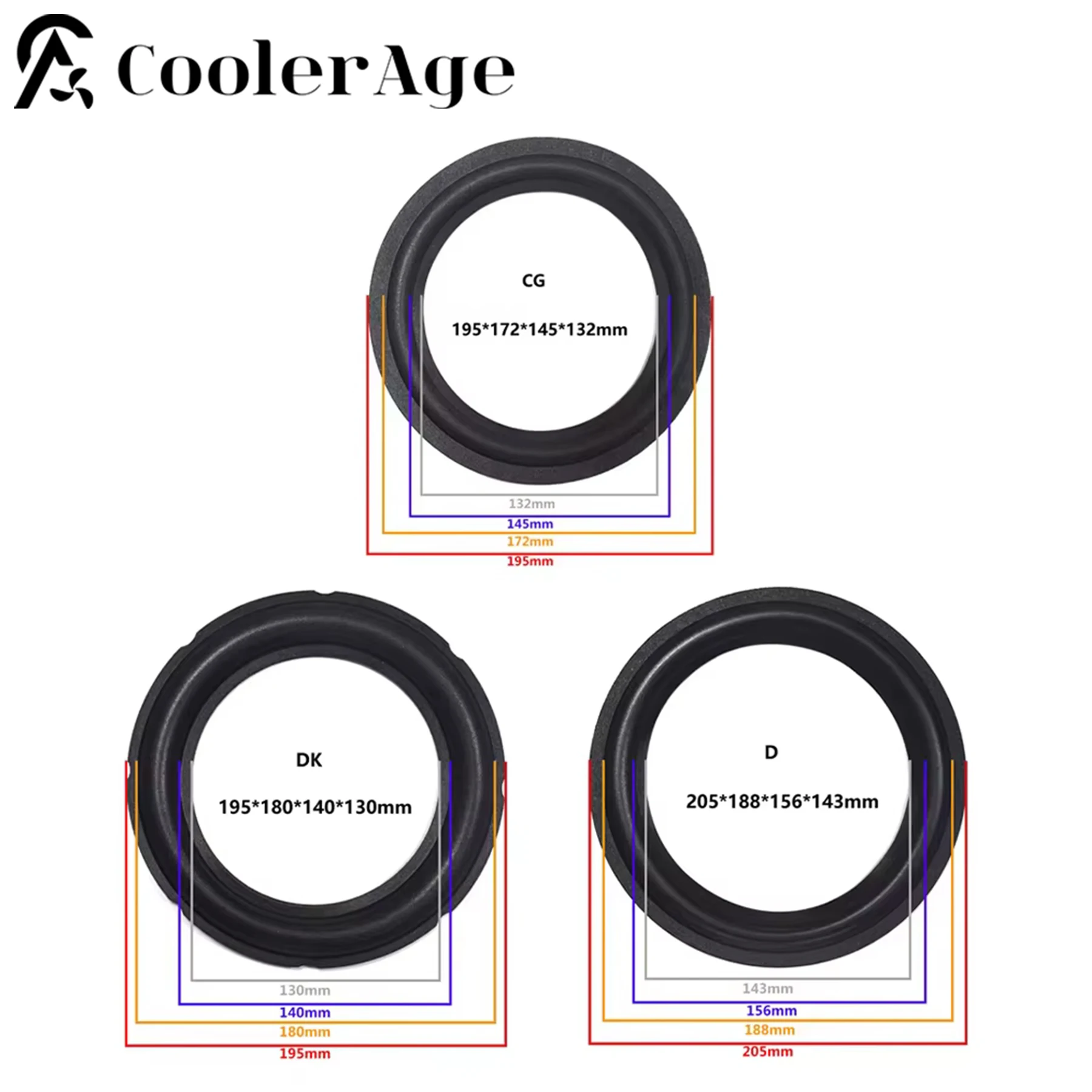 Altavoz envolvente de espuma de 8 pulgadas, reparación de Woofer con bordes plegables, anillo de Subwoofer, Kit de reparación DIY, accesorios, borde de suspensión de altavoz