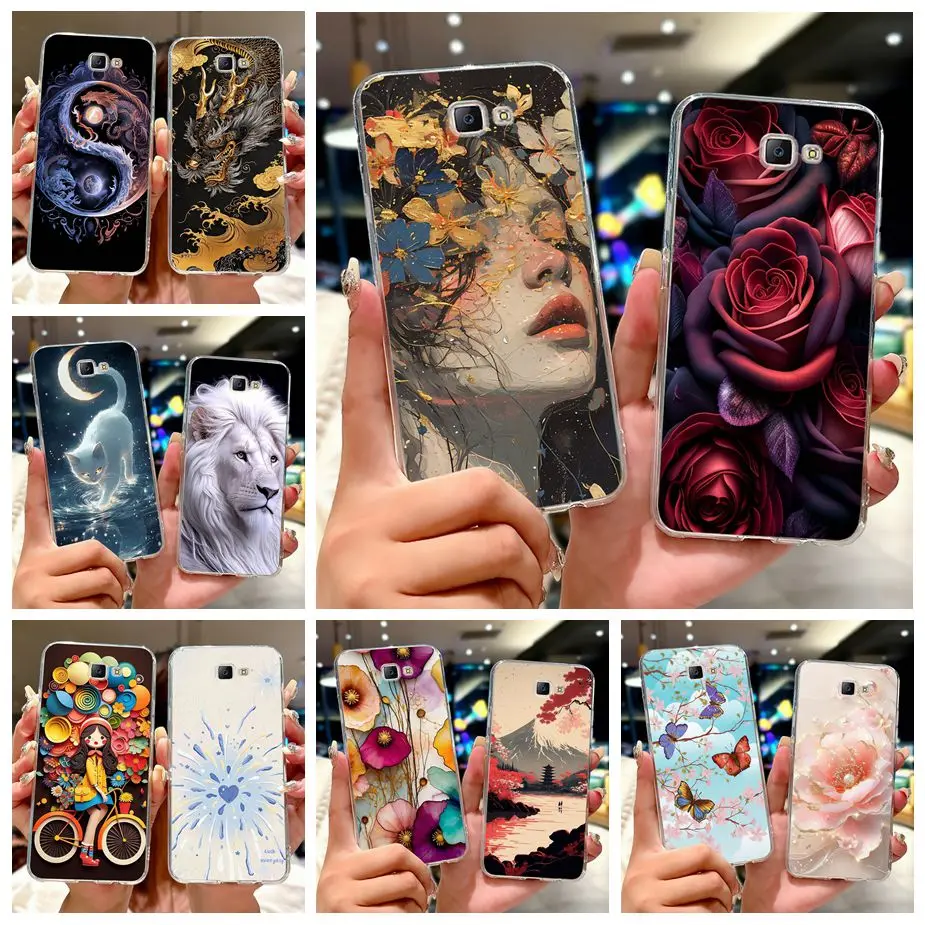 Para Samsung Galaxy J7 Prime funda SM-G610F funda pintada Popular de lujo funda de teléfono delgada suave para Samsung J7 Prime 2 J7Prime Shell