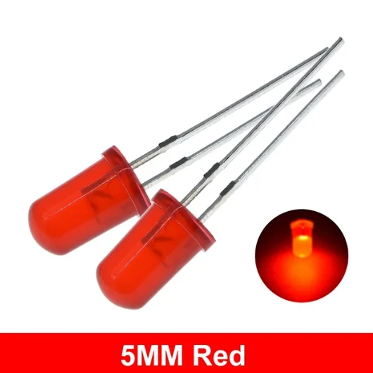 5MM serie completa LED rojo, azul, blanco, amarillo, verde diodo emisor de luz longitud del Pin corto 18MM DIP LED cuentas F5 - imagen 5