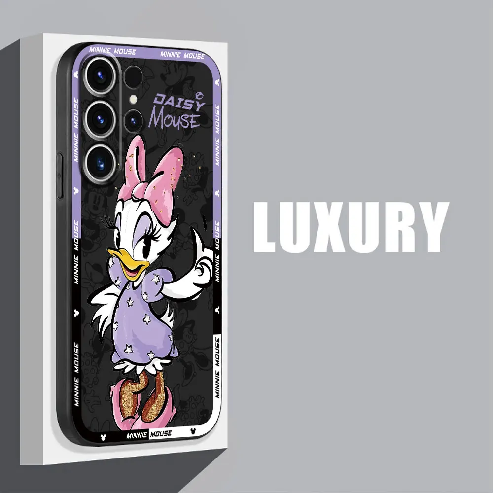 Capa Disney Mickey Minnie Mouse lindo negro suave funda para Samsung Galaxy S24 Ultra S21 5G S22 Plus S23 Ultra S21 FE S20 - imagen 3