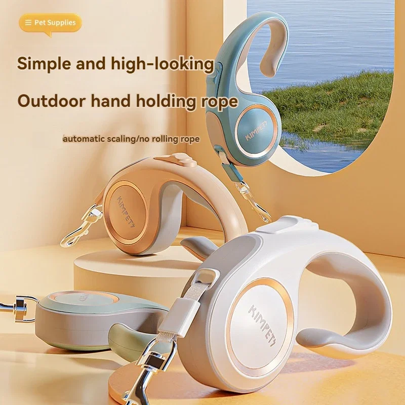 Correa retráctil de terileno para perros y mascotas, cinturón de cuerda, correa retráctil Flexible automática para caminar, correr, cinturón de cuerda de tracción, 3 metros - imagen 2