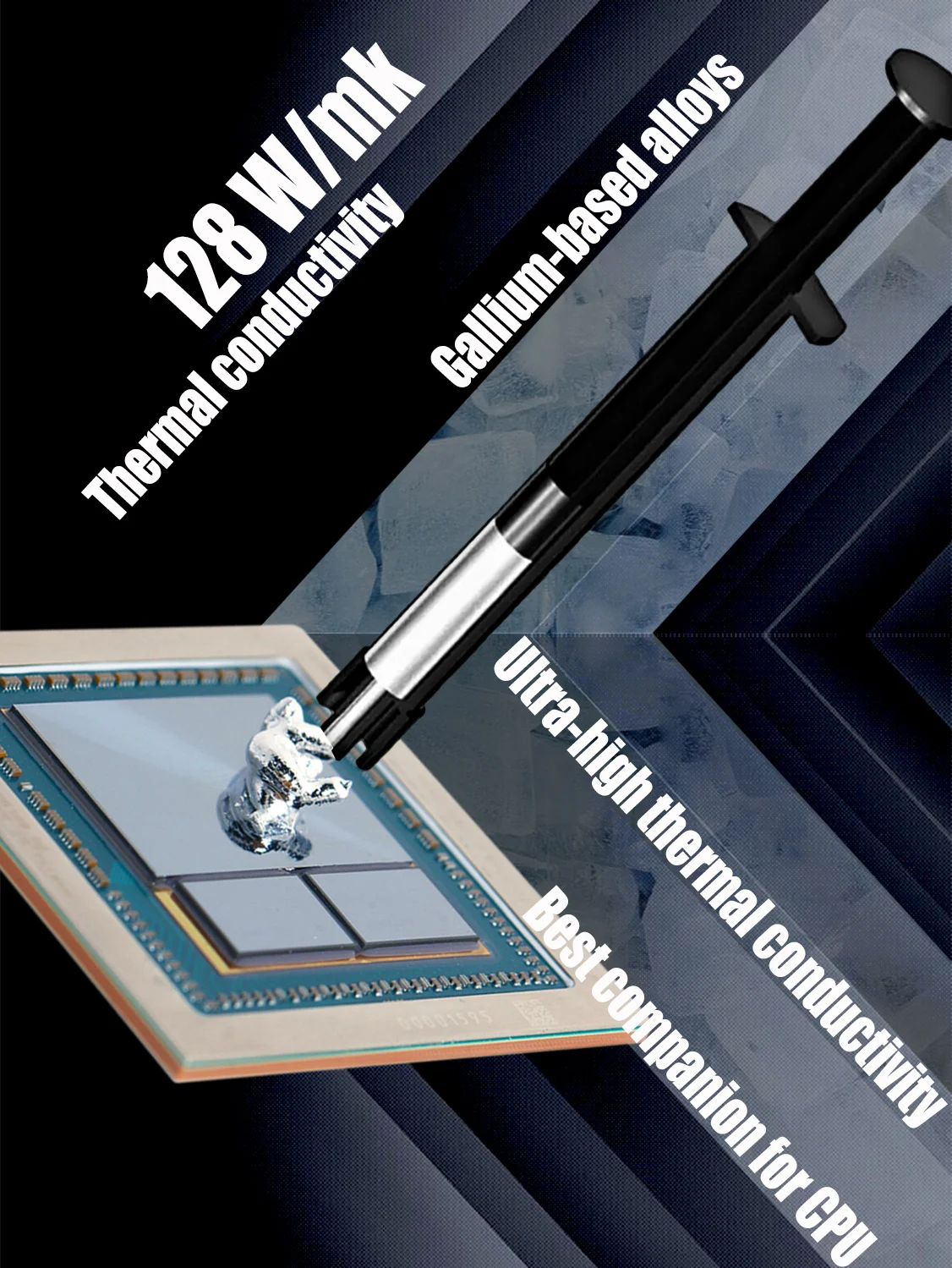 Grasa de pasta conductora térmica de Metal líquido Ultra 128W/mK LT-100, grasa térmica de 1,5g y 3g para refrigeración de CPU GPU - imagen 3