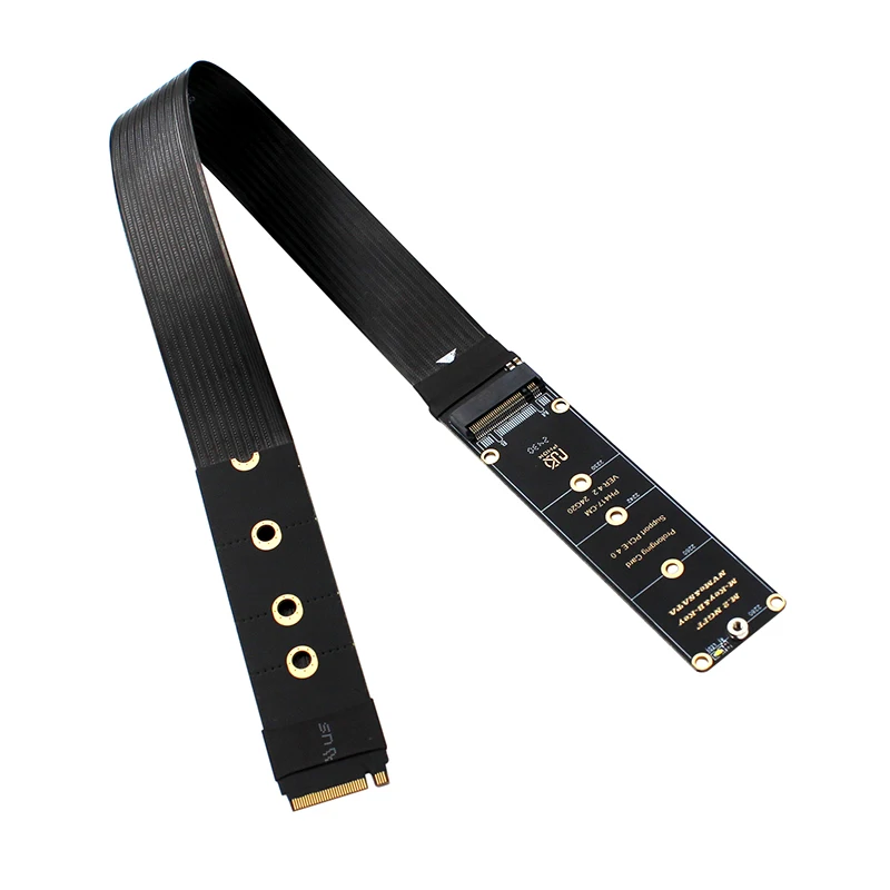 Adaptador de Cable de extensión de protocolo Dual M.2 a PCIe 4,0, elevador Gen 4,0 de alta velocidad para 2230 2242 2260 2280 M.2 PCI-e / NGFF SATA SSD - imagen 2