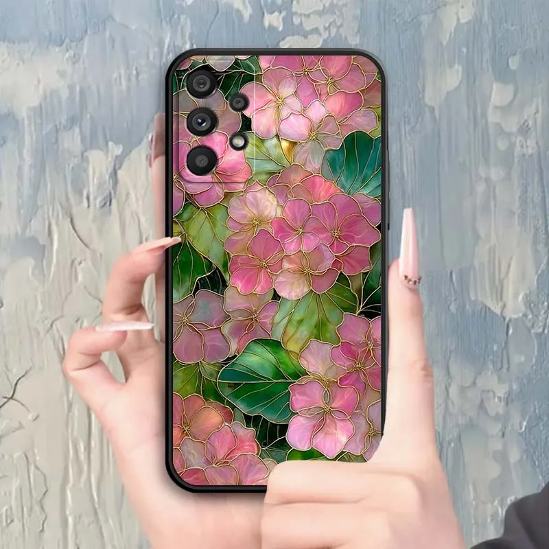 Funda de teléfono con diseño de lujo de arte creativo para Samsung A73 A72 A71 A55 A54 A53 A52 A51 A13 A22 A16 A15 A05s A14 A05 A06 5G negro - imagen 5