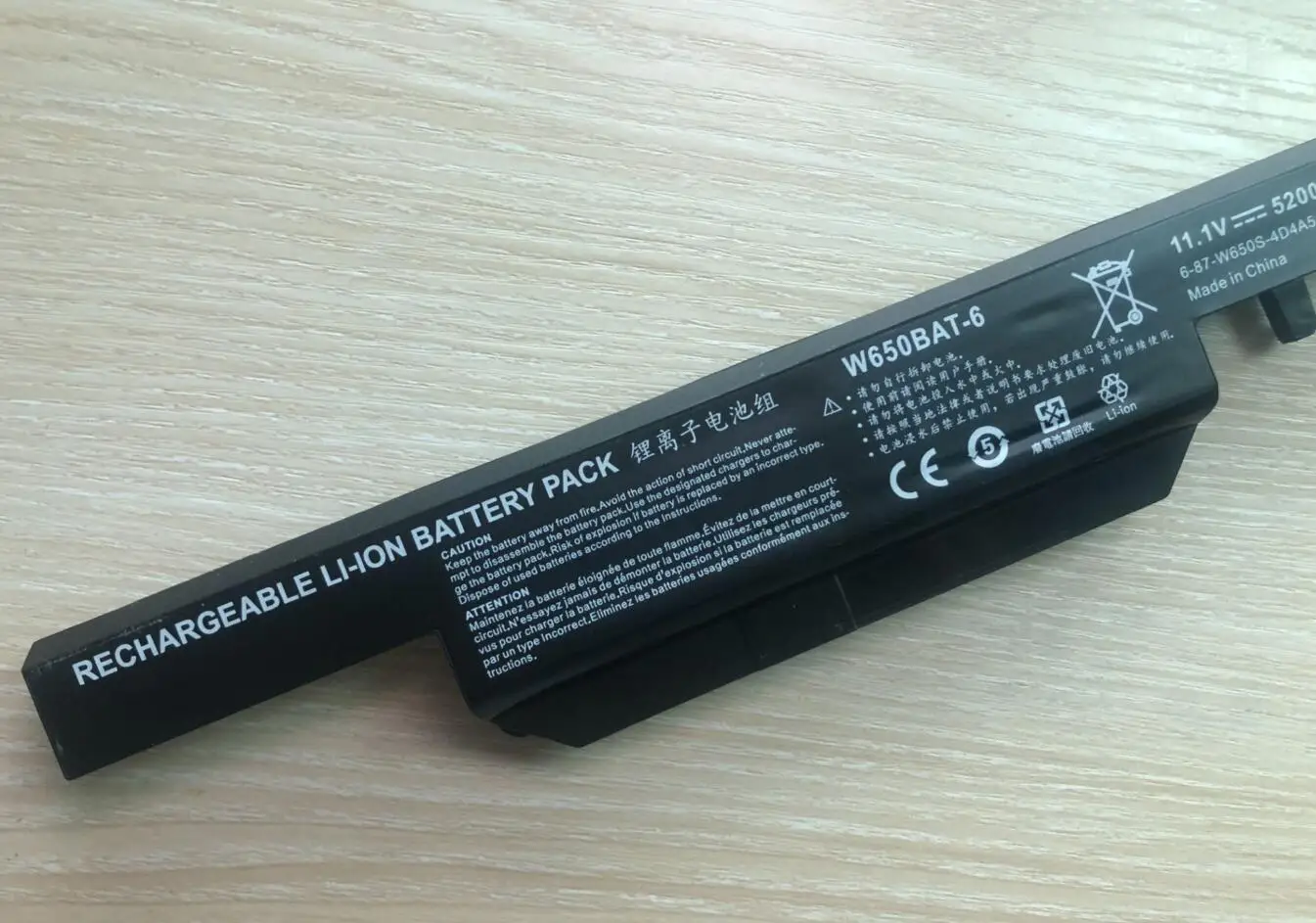 Batería de ordenador portátil Hasee K650D, K610C, K590C, K670D, K610C, k670D, K570N, K710C, W650BAT-6, W650BAT-6, K590C-I3 - imagen 2