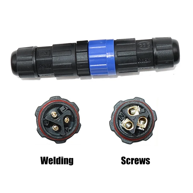 Conector autoblocante IP68 M16, 2/3/4/5/6/7/8/9/10/11/12 pines, acoplamiento macho hembra, enchufe de montaje inverso, junta de cable de tornillo de soldadura - imagen 2