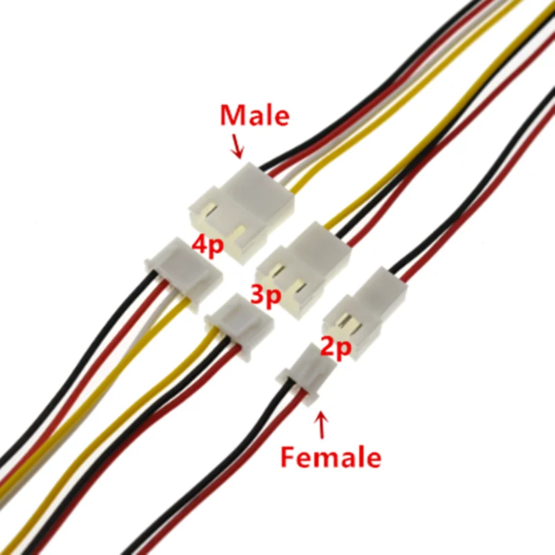 5 pares XH2.54mm conector de Cable 2P 3P 4P 5P 6P enchufe macho hembra Pin DIY Cable electrónico Cable Teriminale - imagen 2