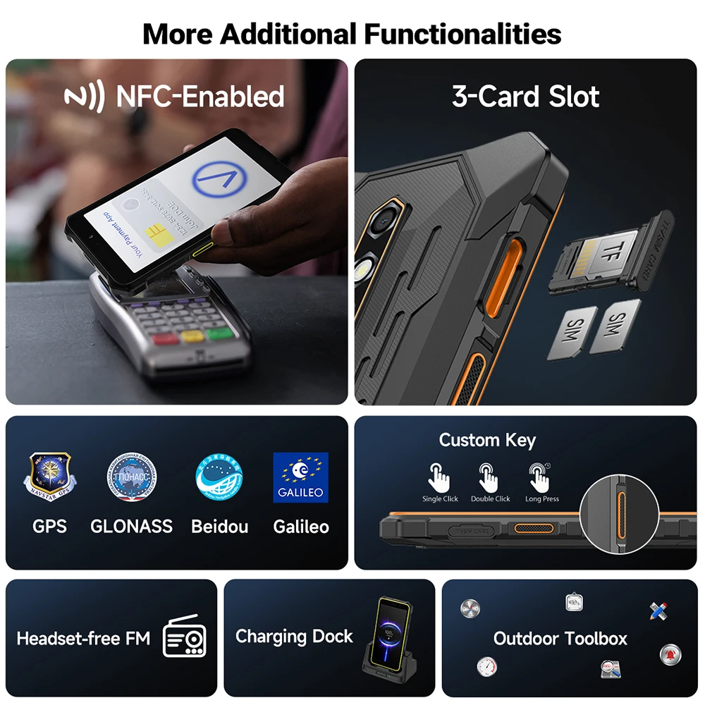 【Estreno mundial】Ulefone RugKing 2 Pro, teléfono resistente con IA, Android 15, 4G, 128 GB de ROM, resistente al agua, NFC, pantalla de 5,45", 4G global, batería de 4550 mAh - imagen 4