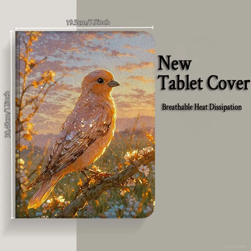 Funda para tableta fragante con flor de canto de pájaro para Xiaomi Redmi Mi Pad 4 5 6 6s 7 7s SE Pro 2 11 Plus Max 12,4 11,2 12,5 8,7 pulgadas - imagen 4