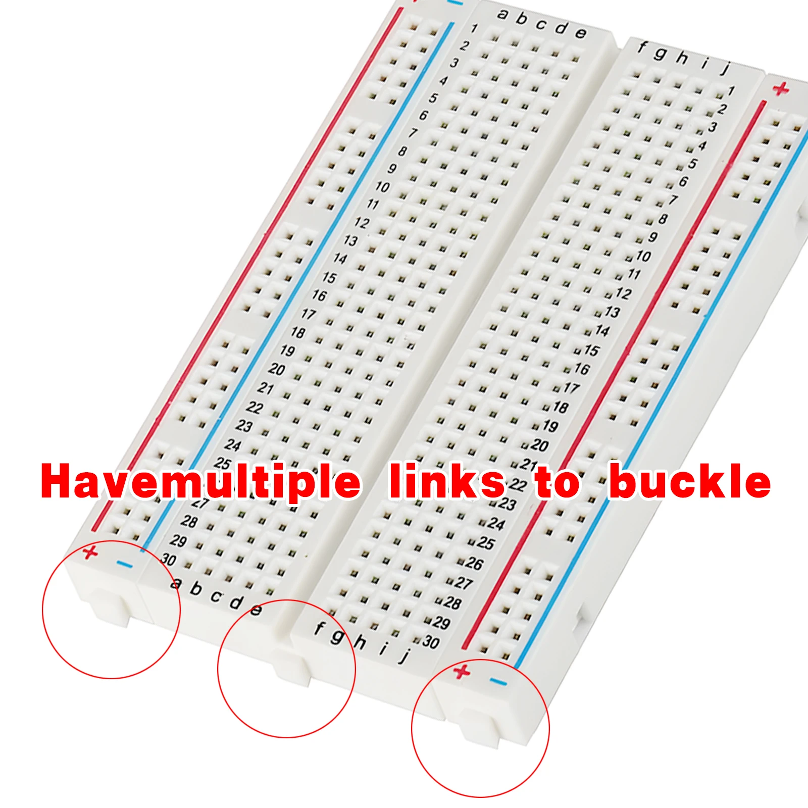 Placa de pruebas sin soldadura, prototipo de MB-102, puente PCB Universal, Dupont, 400 / 830 puntos de conexión - imagen 3