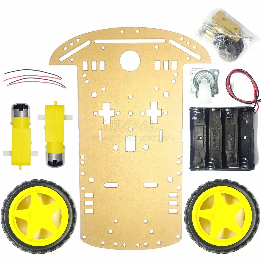 Kit de módulo de marco de chasis de coche Robot de rastreo inteligente, caja de Motor, neumático con batería, Kit electrónico DIY - imagen 5