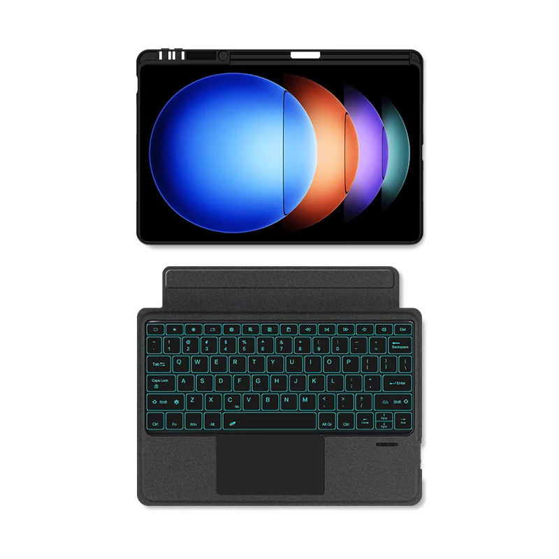 Funda con Teclado magnético para Xiaomi Pad 6S Pro, cubierta con panel táctil retroiluminado, 12,4 pulgadas - imagen 4