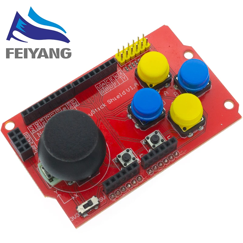 Escudo de joystick para placa de expansión arduino, función de teclado y ratón analógico DIY - imagen 3
