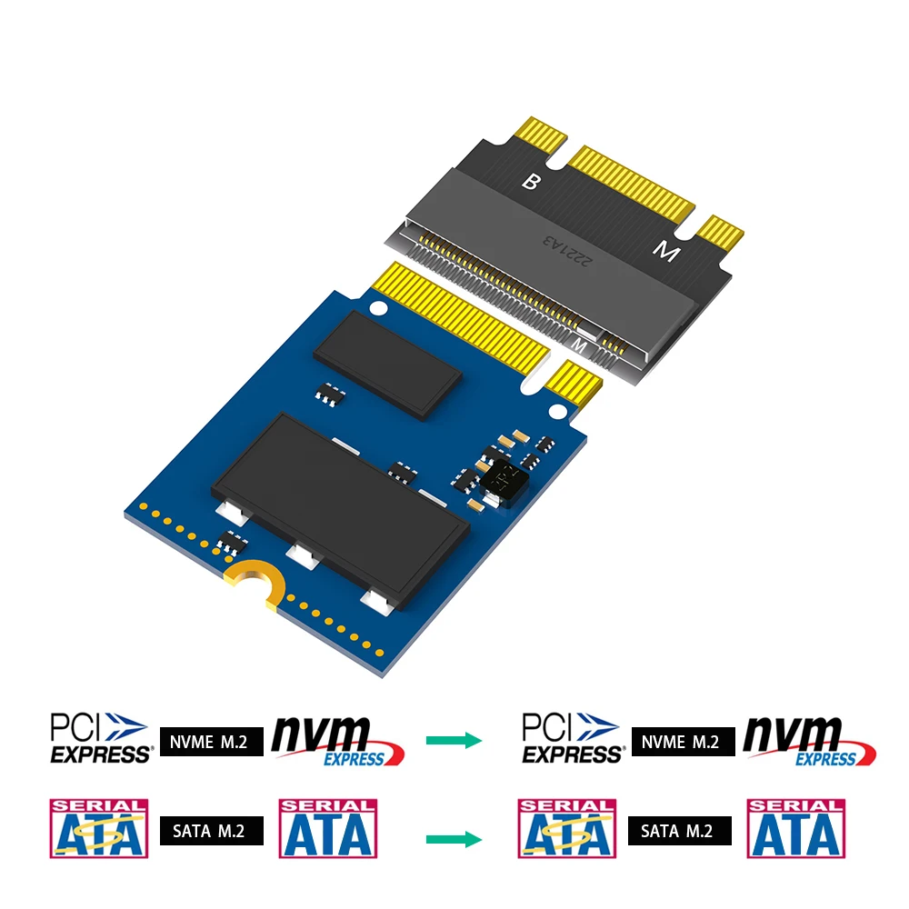 Adaptador de extensión M.2 NVME M-Key B+M 2230 a 2242 para series ThinkPad X270 X280 T470 T480 L480 T580 - imagen 4
