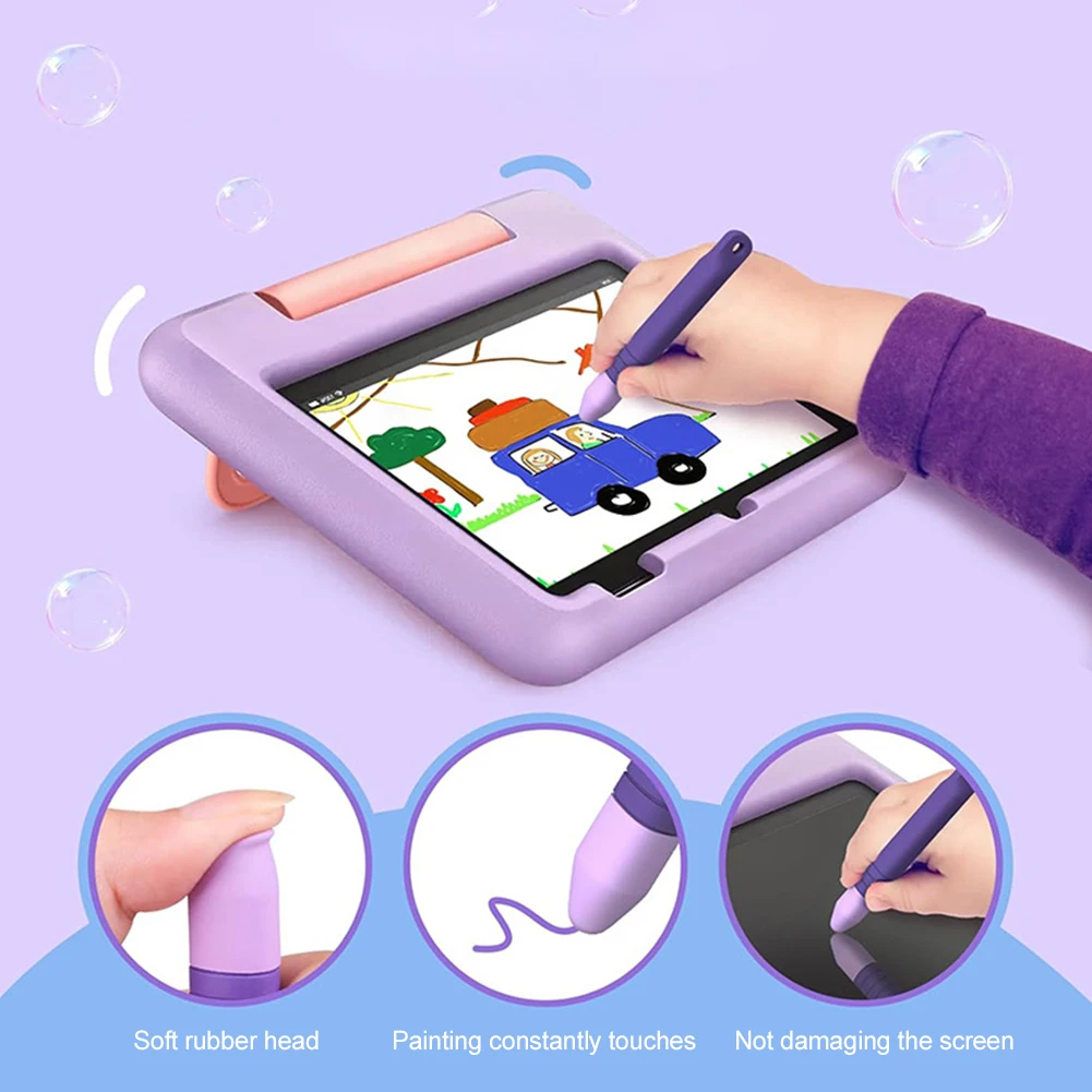 Bolígrafos ópticos para niños, bolígrafo capacitivo Universal antideslizante con pantalla táctil, lápiz óptico para iPad para niños de fuego - imagen 2