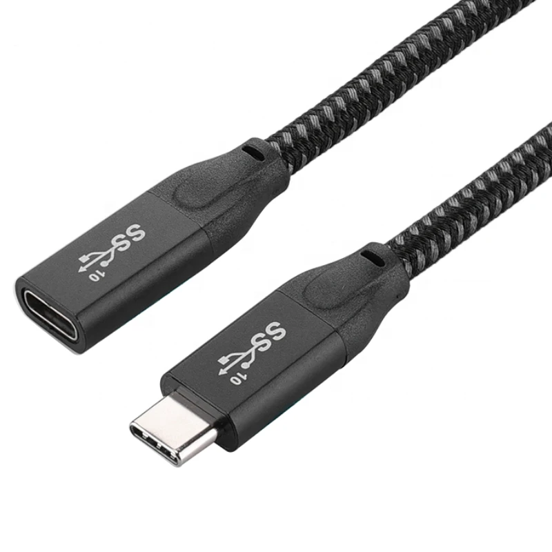 Cable de carga rápida de 100W USB C a USB 3,1 tipo C macho a hembra Cable 4K 10Gbps sincronización de datos para Xiaomi 10 pro Samsung S20 - imagen 3