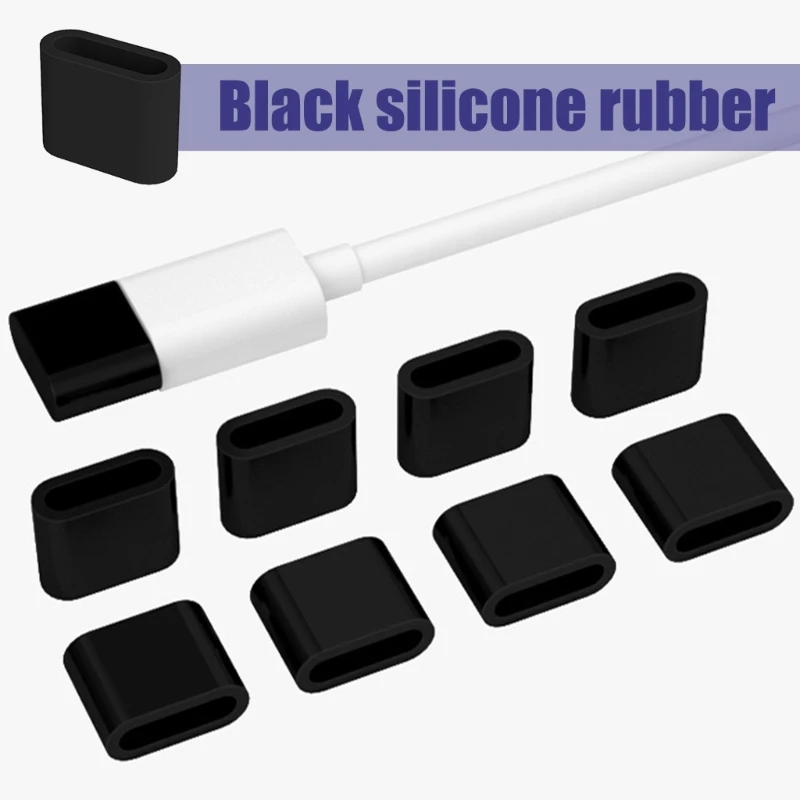 5/10 Uds USB tipo C macho tapón antipolvo funda protectora tapa a prueba de polvo para Cable cargador macho tipo C Cable de datos antipolvo