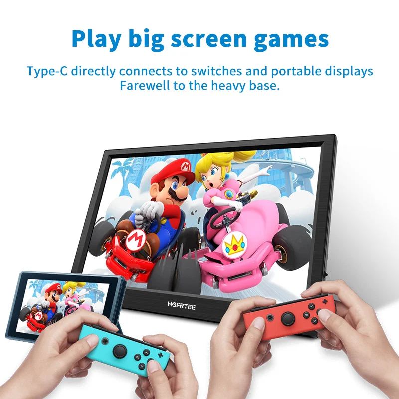 HGFRTEE-Monitor portátil de 11,6 pulgadas para videojuegos, Monitor extendido, Compatible con HDMI, segunda pantalla para Switch/PS4/Raspberry Pi - imagen 3