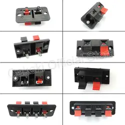 Terminal de conector 2P 4P, clavija de empuje, carga de resorte, terminales de altavoz de Audio, Clips de placa de pruebas, 2 uds./lote