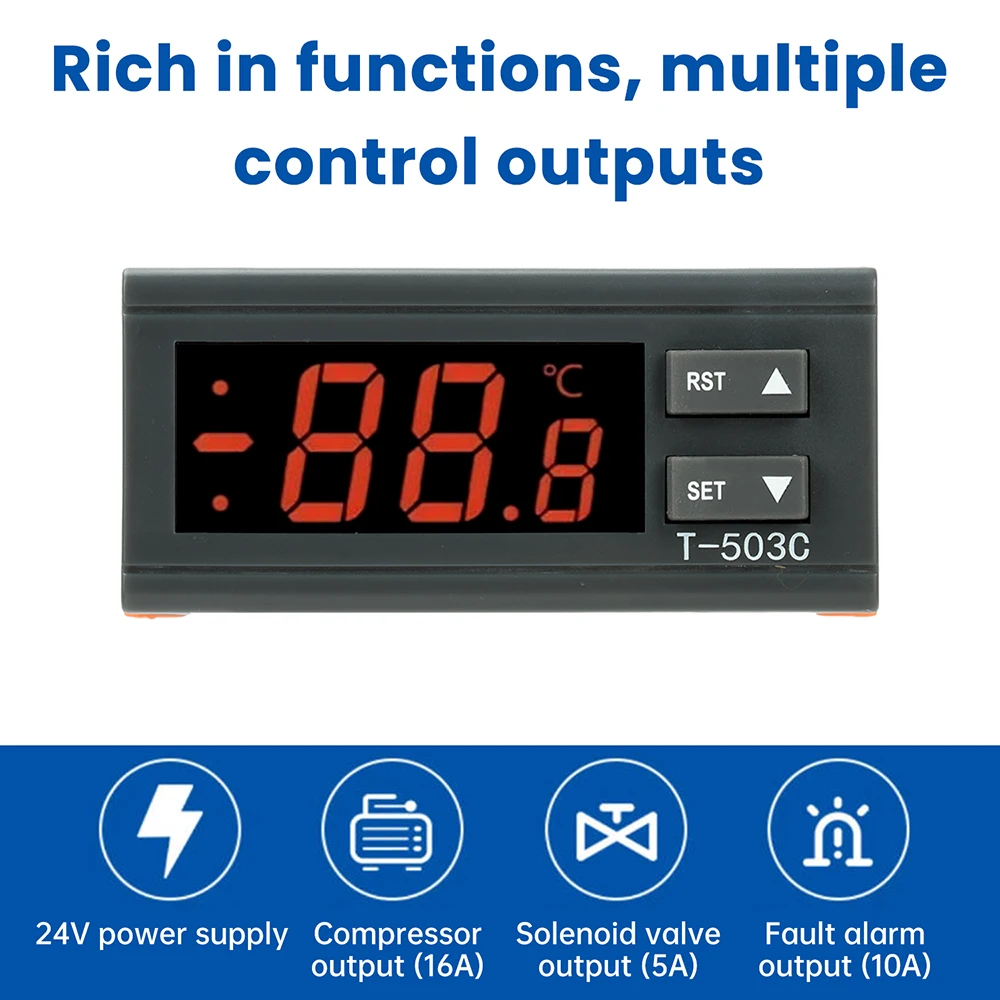 T-503C DC 24V enfriador láser controlador de temperatura termostato termorregulador incubadora enfriador control de temperatura inteligente - imagen 3
