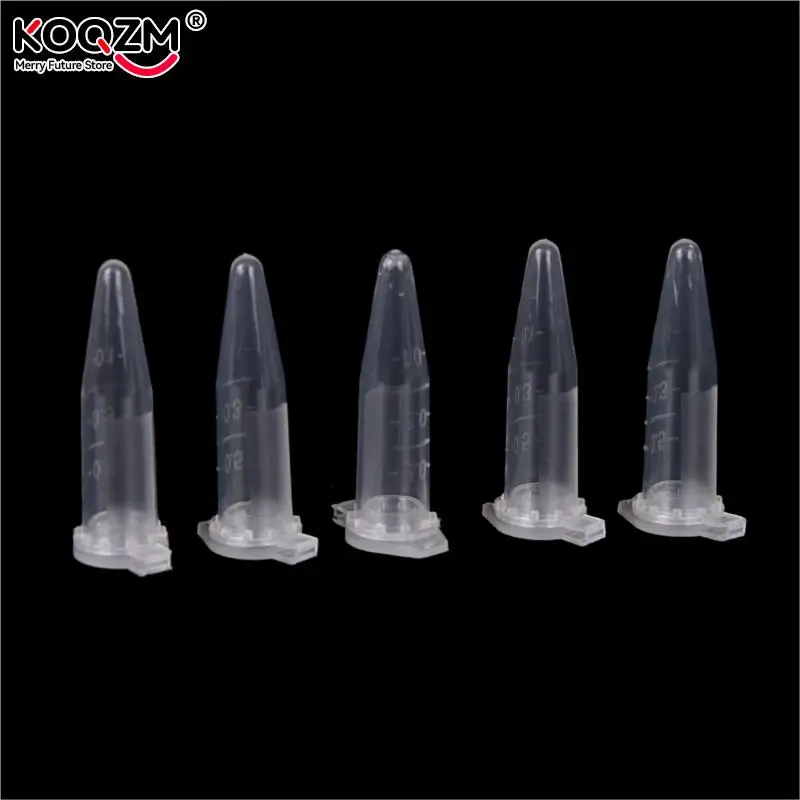 Tubo de ensayo de microplástico transparente, contenedor de tapa a presión para muestras de laboratorio, suministros de laboratorio, 50 piezas, 0,5 ML - imagen 3