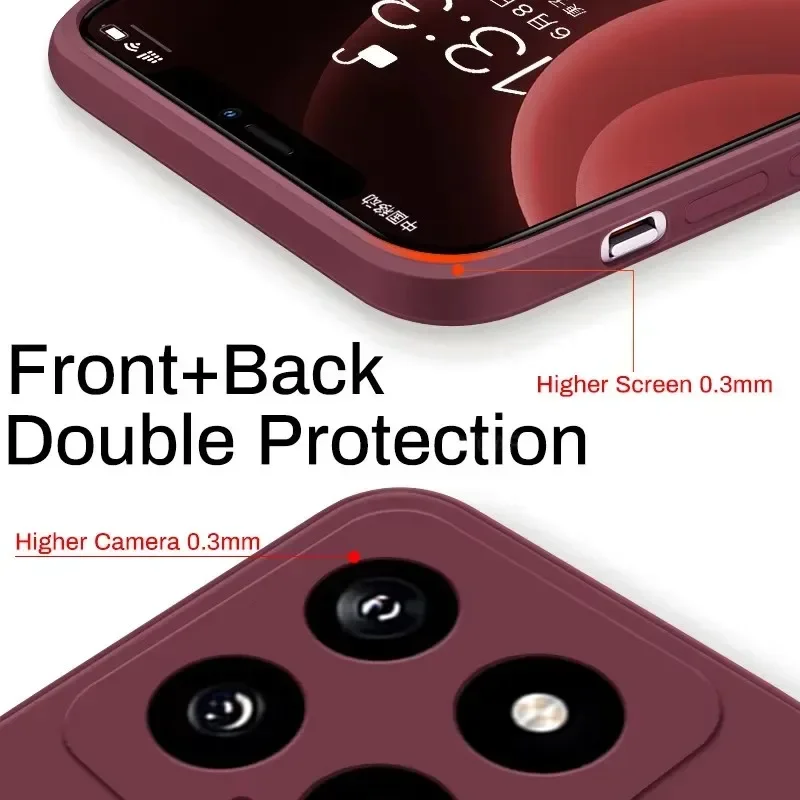 Funda Mi 14T Mi14T Pro, fundas de teléfono suaves de silicona líquida originales para Xiaomi Mi 14T Mi14T Pro Mi 14 T Pro, accesorios Xiaomi - imagen 3