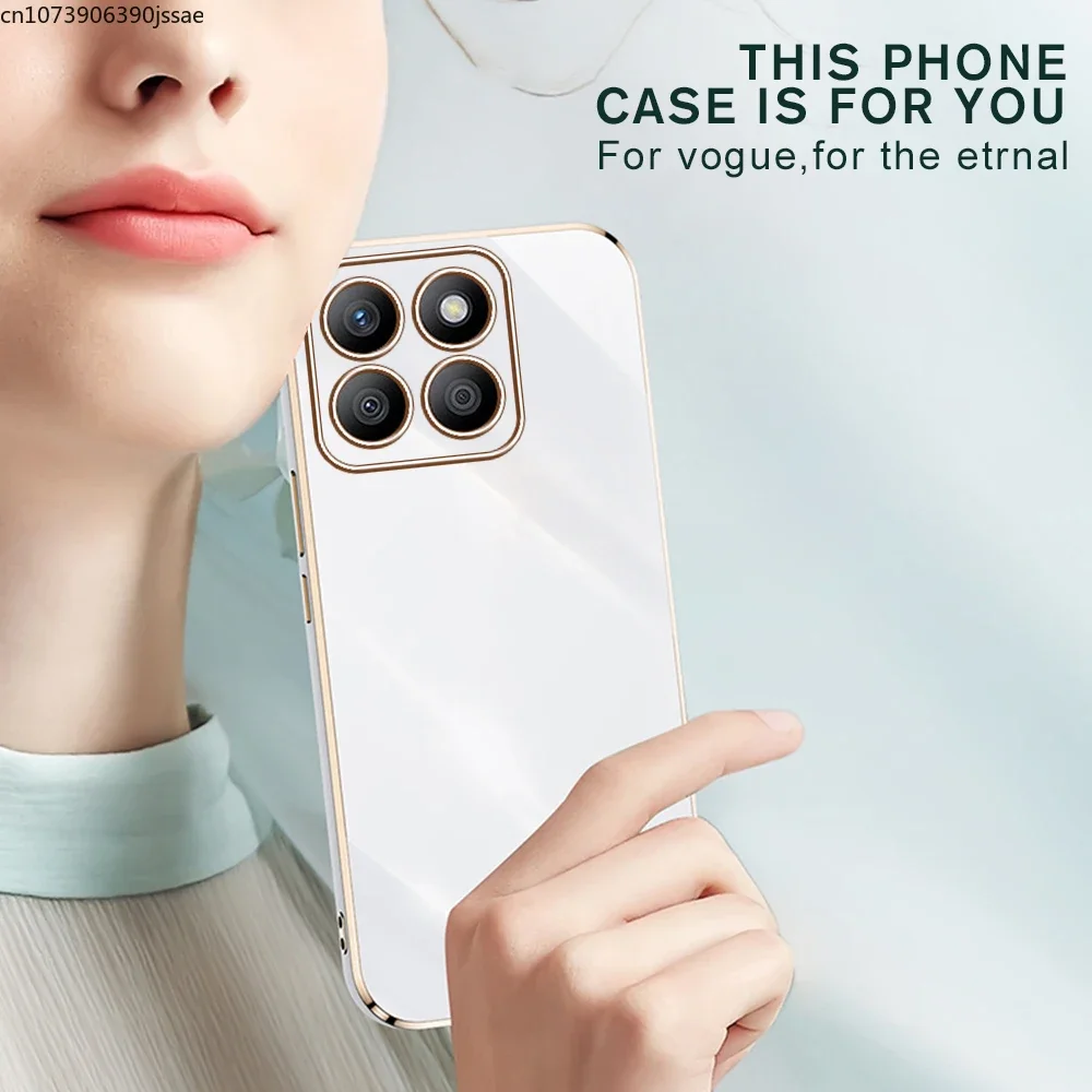 Honer-funda de TPU con borde recto, X8b cubierta suave para Honor galvanizada, Honor X8b, 4G, 2024 - imagen 5