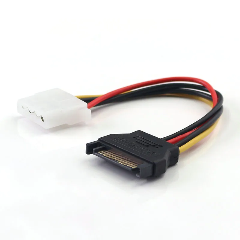 Cable de alimentación de extensión para ordenador, adaptador Sata macho a Molex Ide de 4 pines hembra de 15 Pines, conexión de unidad óptica - imagen 3