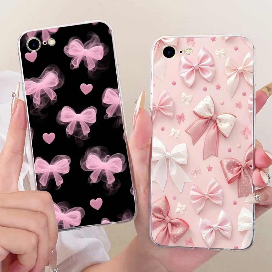 Para Apple iPhone 7 Plus funda iPhone8 Plus nuevas flores mariposa cubierta pintada funda de silicona suave para iPhone 8 iPhone7 Plus Shell - imagen 4