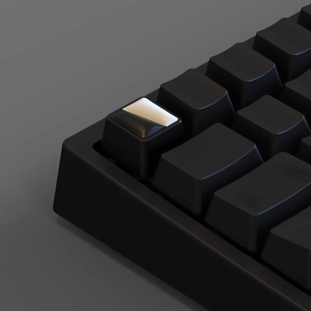 Teclas doradas y negras, teclas ESC/backspace/enterre/espaciales, teclas artesanales de punto para teclado mecánico, accesorios para juegos, teclas de cuero - imagen 5