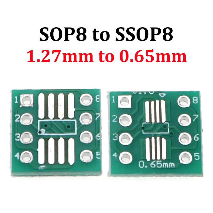 10 Uds SOP8 SOP14 SOP16 SOP20 SOP24 SOP28 QFP FQFP TQFP SMD 0,65mm 1,27mm a 2,54mm a DIP placa adaptadora PCB placa Universal - imagen 4